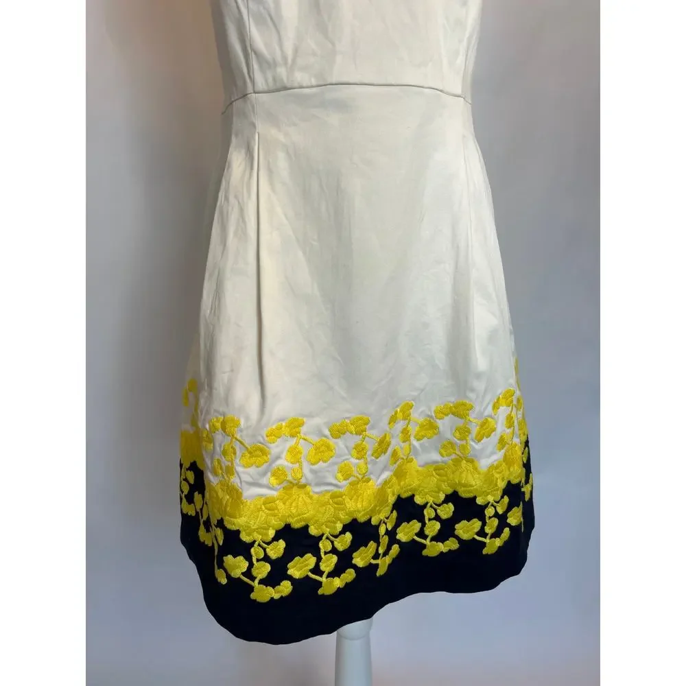 Draper James | Climbing Bloom Dress | Fit and Flare Embroidered Trim Pockets | 8 - Picture 6 of 15
